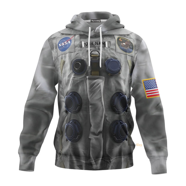 Personalized Custom Name 3D Nasa Apollo 11 Neil Armstrong Spacesuit Hoodie QT306152Hf