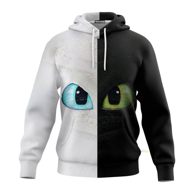 How To Train Your Dragon: Night Fury And Light Fury Custom Hoodie QT305486Hf