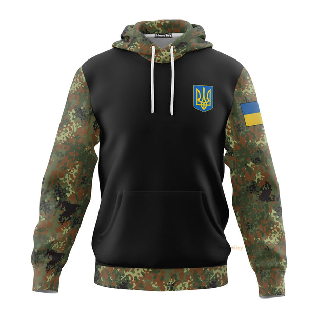 Ukraine Camo Hoodie Support Military I Stand With Ukraine Clothes Ukrainian Mens QT301167Hf
