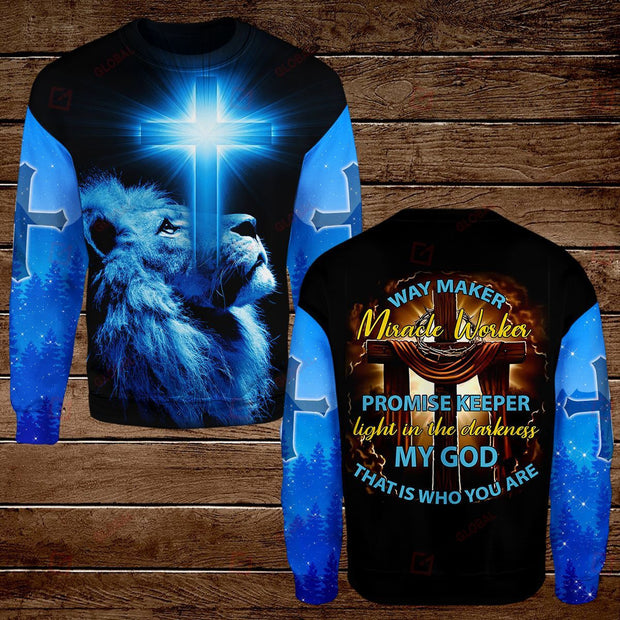 Way Maker Miracle Worker Promise Keeper God Jesus Sweatshirt QT208294