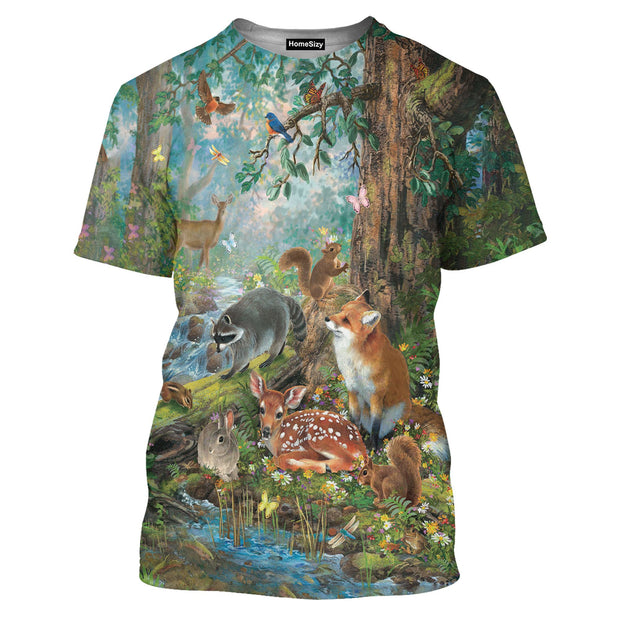Wildlife Animals Realistic Graphic Picture - 3D Tshirt