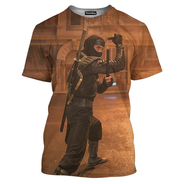 Ninja In Dark Night - 3D Tshirt