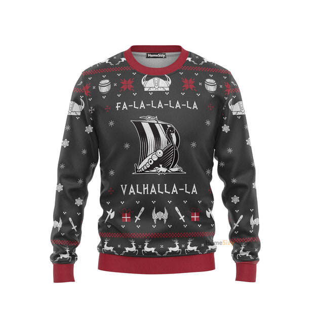 Valhalla Viking Christmas Ugly Sweater QT303154Hj