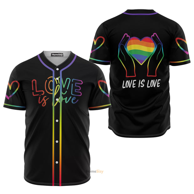 Lgbt Love Is Love - Baseball Jersey