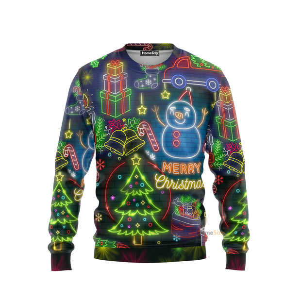 Christmas Bright Neon Lighting Sweatshirt QT212100Hj