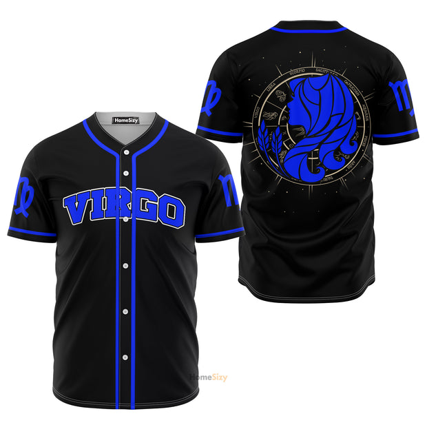 Stunning Virgo Zodiac Star Chart Z02 - Baseball Jersey