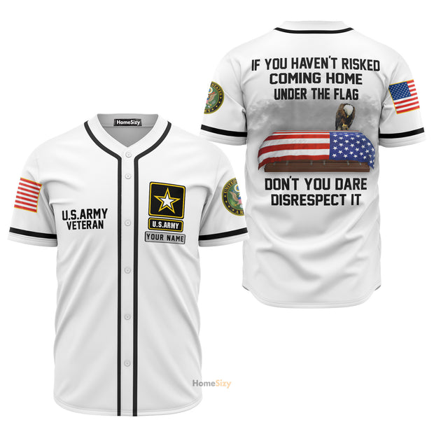 Custom Name US Army - Personalized Baseball Jersey