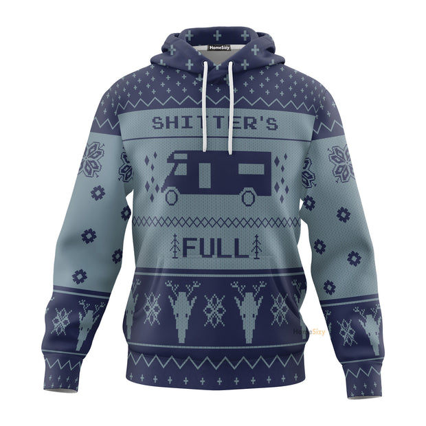 3D Shitters Christmas Blue Custom Cosplay Hoodie Apparel QT211394Hf