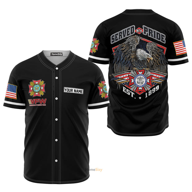 Custom Name VOFW Veteran Of Foreign War - Personalized Baseball Jersey