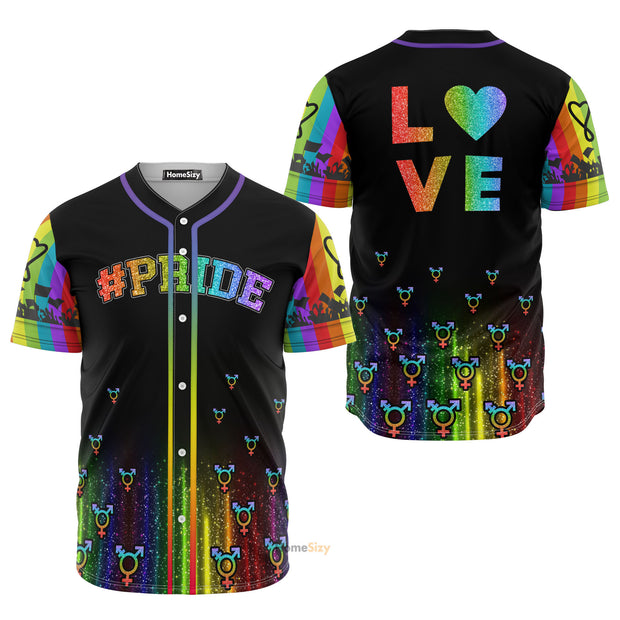 Lgbt Pride Dont Be Fraid To Show Love - Baseball Jersey