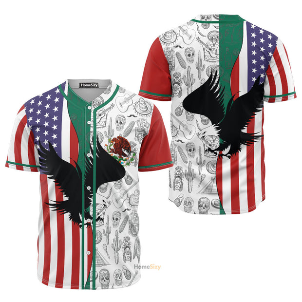 Proud Mexico Flag And Symbols - Baseball Jersey