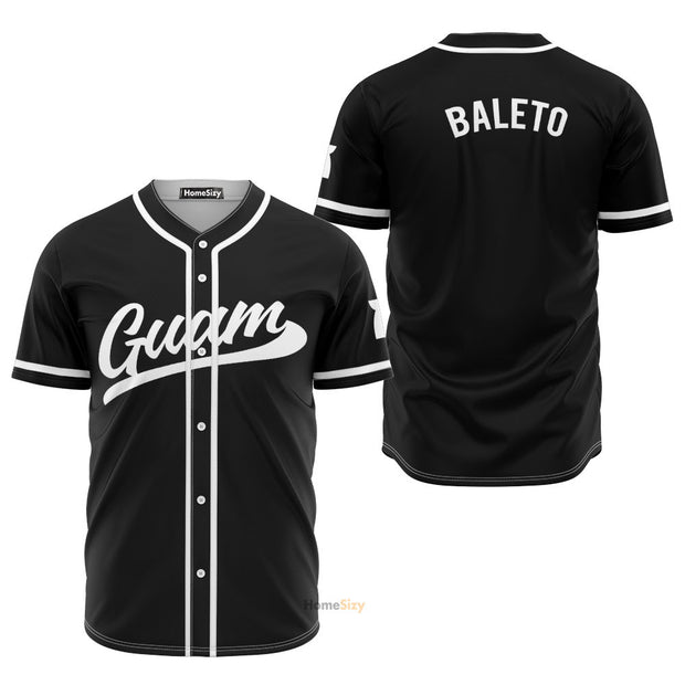 Guam Black And White - Baseball Jersey