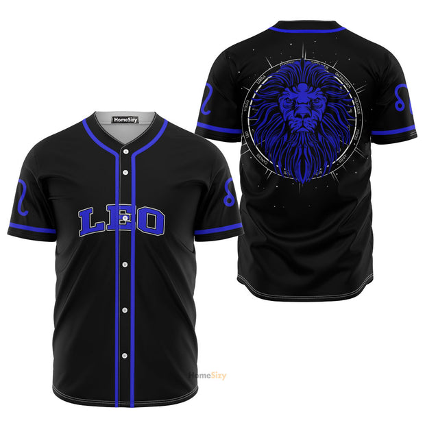 Stunning Leo Zodiac Star Chart Z02 - Baseball Jersey