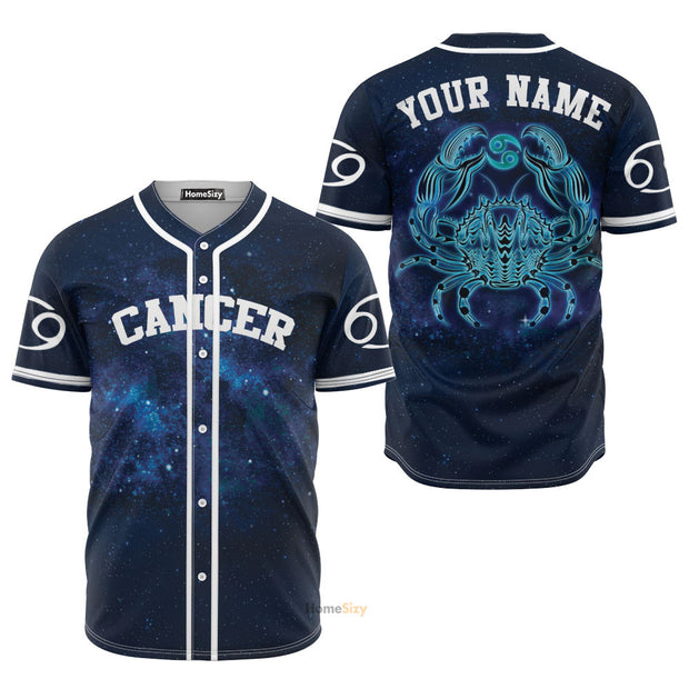 Custom Name Cancer Is Mysterious Zodiac Z07 - Personalized Baseball Jersey