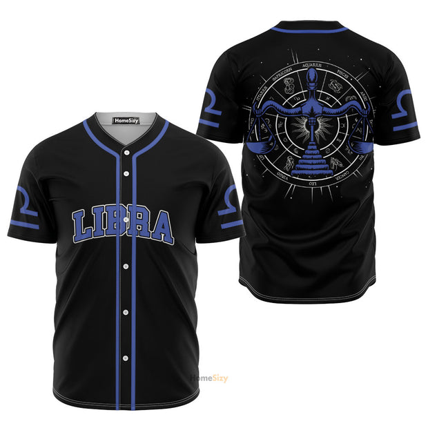 Stunning Libra Zodiac Blue - Baseball Jersey