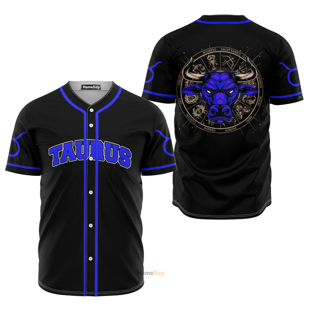 Stunning Taurus Zodiac Star Chart Z02 - Baseball Jersey
