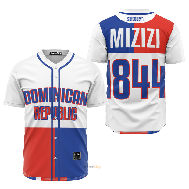 Custom Name Dominican Republic - Personalized Baseball Jersey