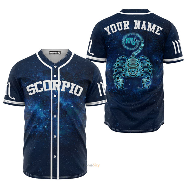 Custom Name Scorpio Is Mysterious Zodiac Z07 - Personalized Baseball Jersey