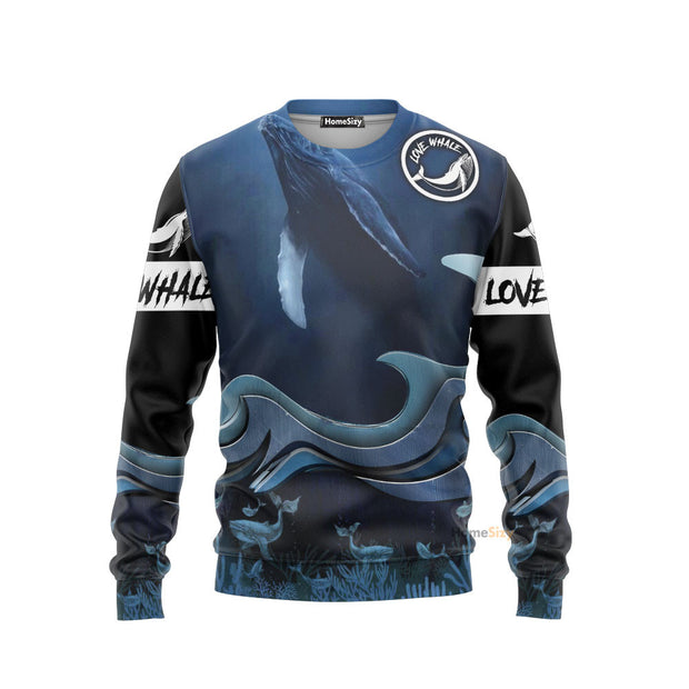 3D Whale Watching Custom Cosplay Sweatshirt QT306162Hg