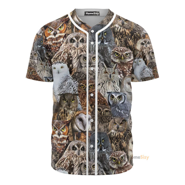 Awesome Owl - Baseball Jersey