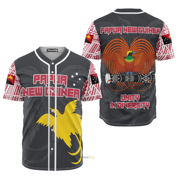 Papua New Guinea Bird Of Paradise Tattoo Pattern - Baseball Jersey
