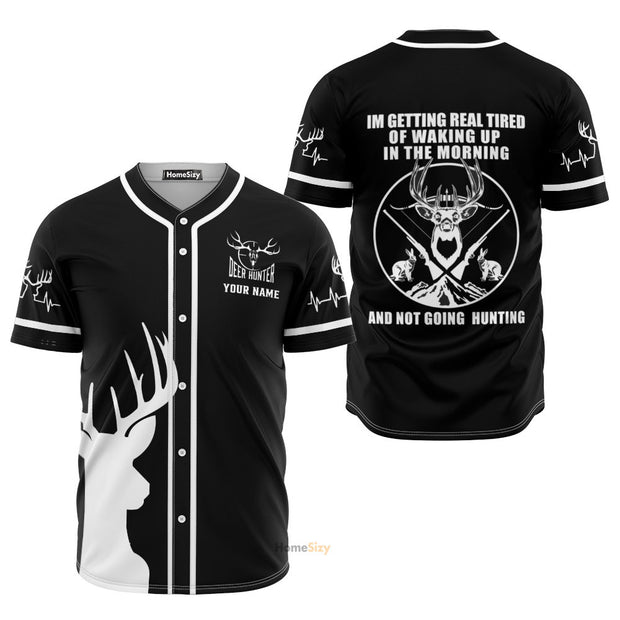 Custom Name Hunting Deer Hunter - Personalized Baseball Jersey