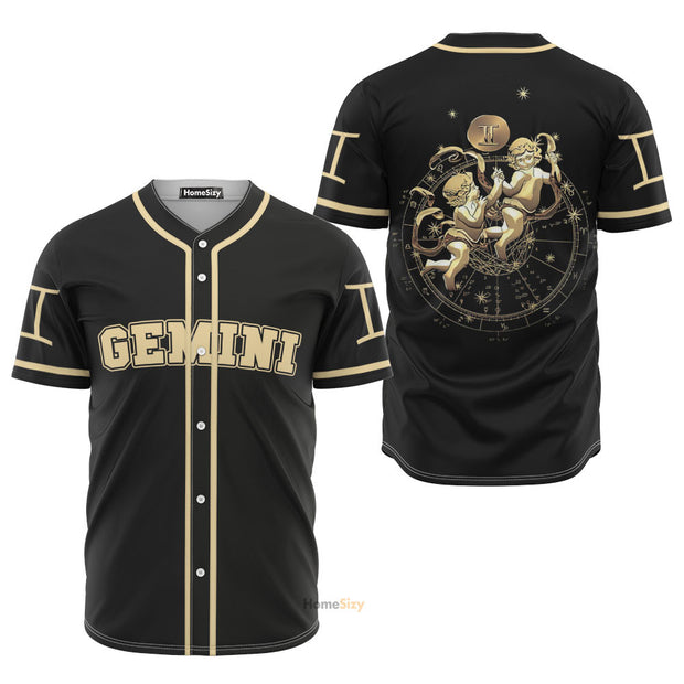 Gemini Golden Zodiac - Baseball Jersey