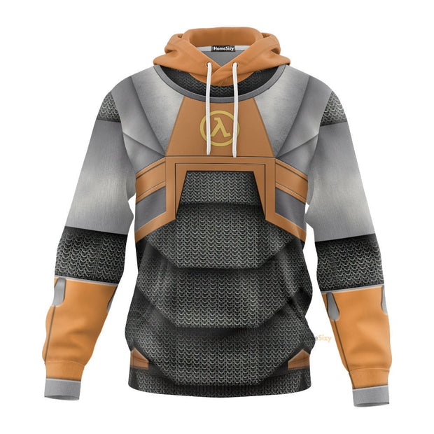 3D Half life Dr Gordon Freeman Hoodie QT205146Hc