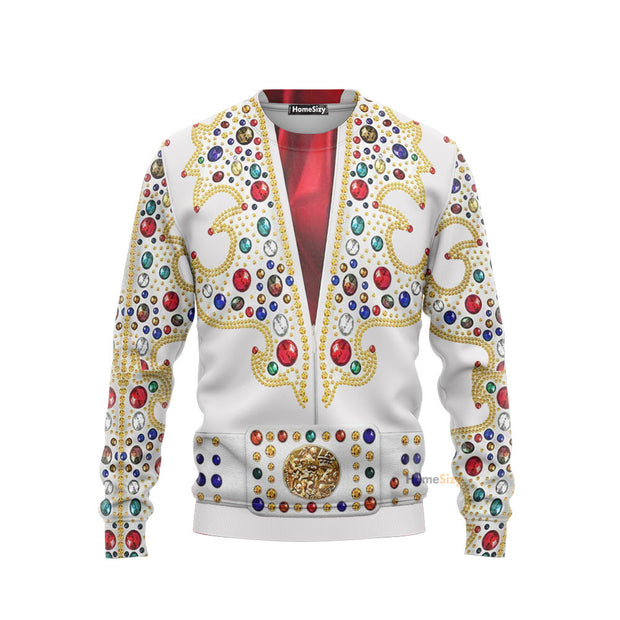 3D EP Elvis Presley Suit Custom Cosplay Costume Sweatshirt QT207081Hf
