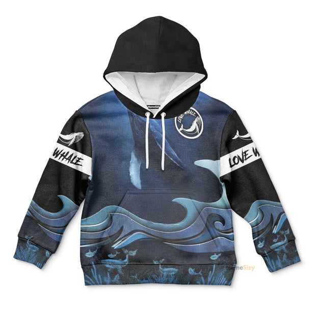 3D Whale Watching Custom Cosplay Kid Hoodie QT306162Hg