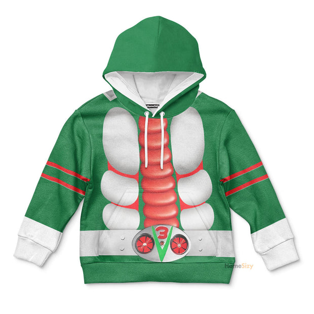 3D Kamen Rider V3 Kid Hoodie QT306000Hf