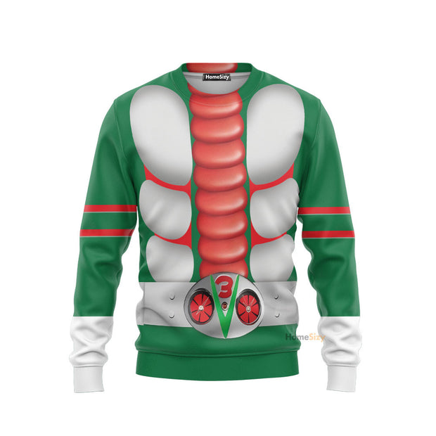 3D Kamen Rider V3 Sweatshirt QT306000Hf