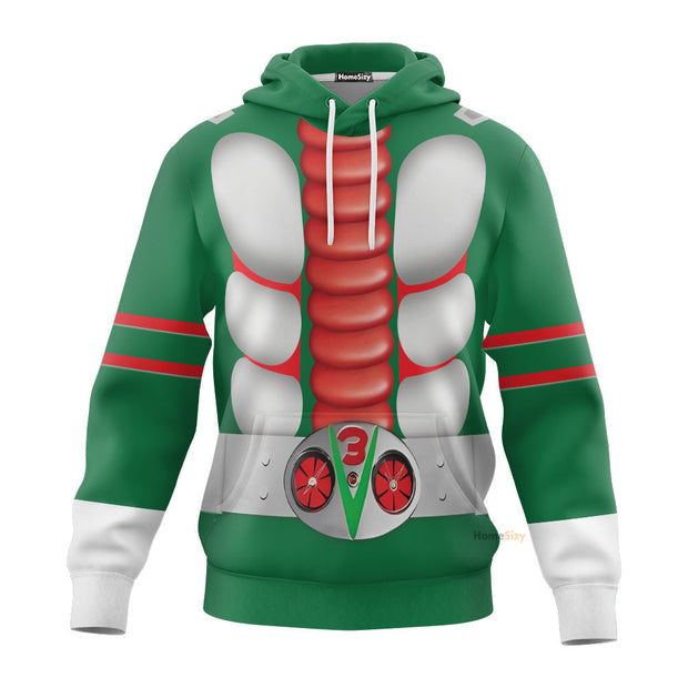 3D Kamen Rider V3 Hoodie QT306000Hf