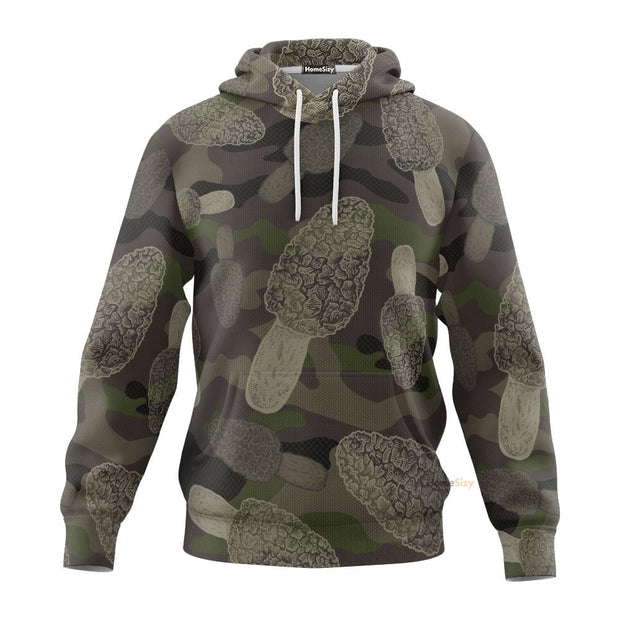 Morel Mushroom Camo - 3D Hoodie QT305895Hf