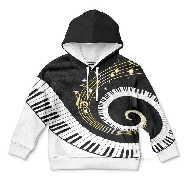 Piano - 3D Kid Hoodie QT305775Hc
