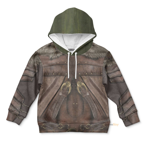 3D D&D Drizzt Custom Cosplay Costume Kid Hoodie QT207435Hf