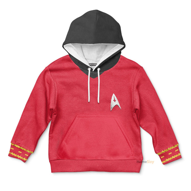 3D SaTr The Original Series 1966 1969 Red Custom Cosplay Costume Kid Hoodie QT210283Hf