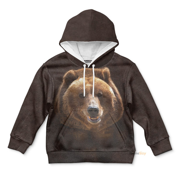 Grizzly Bear - 3D Kid Hoodie QT212516Hg