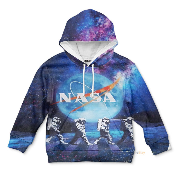 Astronauts Walking in Space Custom Kid Hoodie QT305275Hf