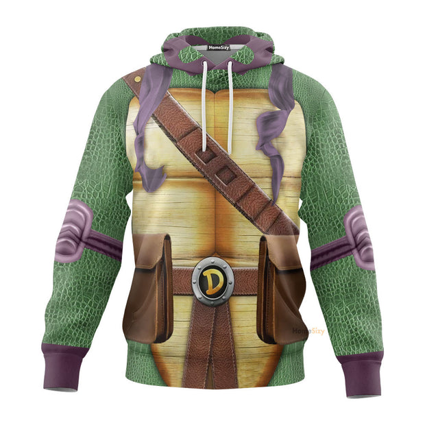 3D Donatello TMNT Don Donnie Custom Cosplay Costume Hoodie QT208136Hf