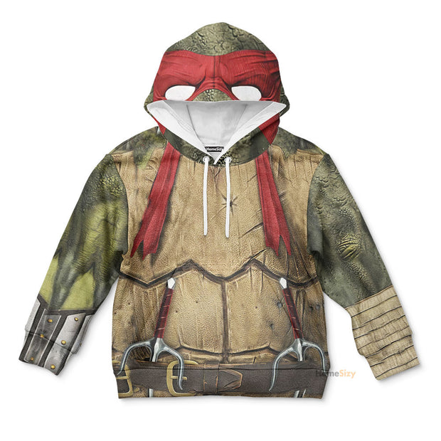 3D Raphael Raph TMNT Red Custom Cosplay Costume Kid Hoodie QT207292