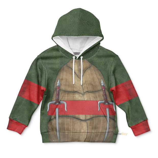 3D Raphael Raph TMNT Custom Cosplay Costume Kid Hoodie QT209326Hf