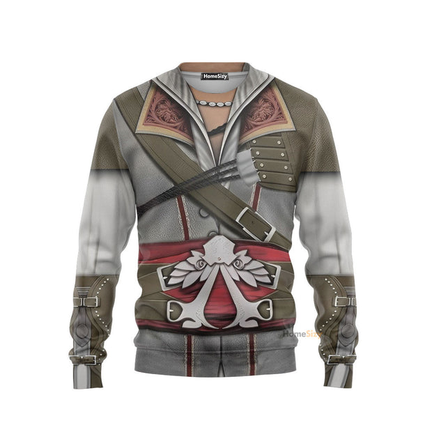 3D Assassin Creed Ezio Auditore Custom Cosplay Costume Sweatshirt QT211542Hf