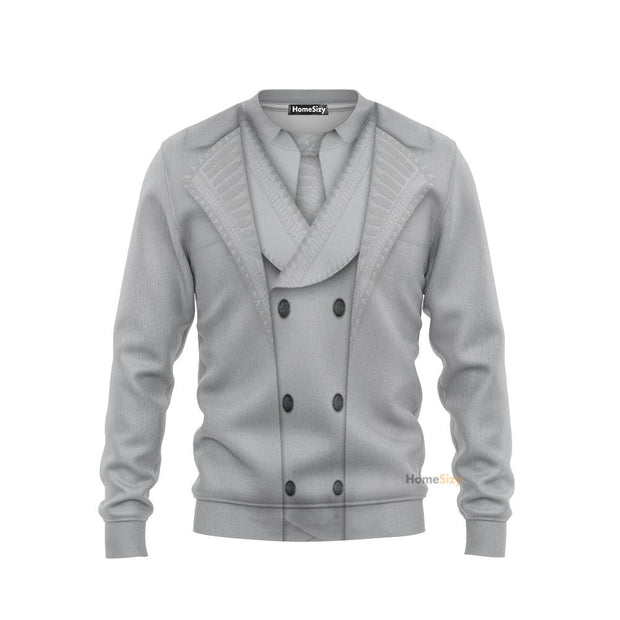3D MK White Vest TZip Custom Cosplay Costume Sweatshirt QT210694Hf