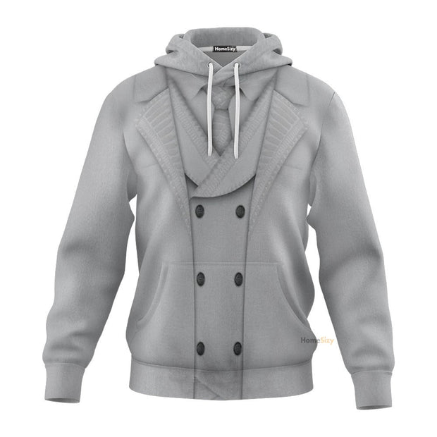 3D MK White Vest TZip Custom Cosplay Costume Hoodie QT210694Hf