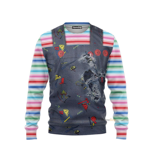3D Hallowen Chucky 2004 Custom Cosplay Costume Sweatshirt QT210472Hf