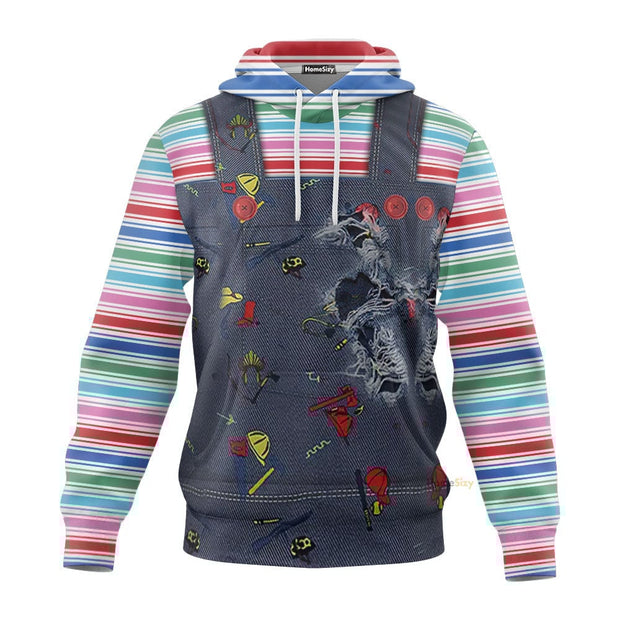 3D Hallowen Chucky 2004 Custom Cosplay Costume Hoodie QT210472Hf