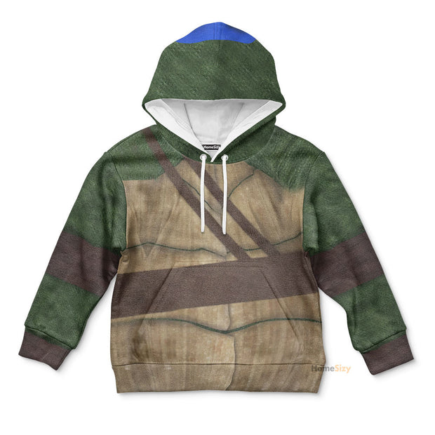 3D Leonardo TMNT Leo TZip Custom Cosplay Costume Kid Hoodie QT207041Hf