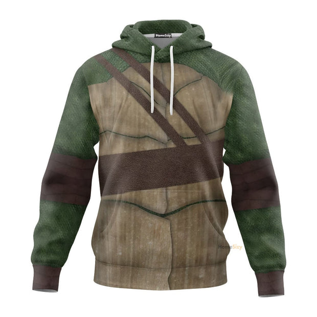 3D Leonardo TMNT Leo TZip Custom Cosplay Costume Hoodie QT207041Hf
