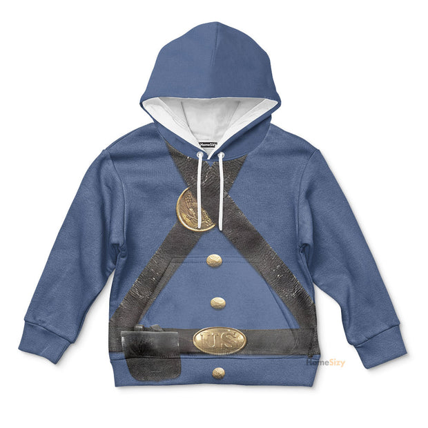 Uniform Infantry Of The Union Army 3D Custom Cosplay Costume Kid Hoodie QT210143Hf